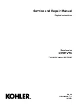 Предварительный просмотр 1 страницы Kohler KD83V16 Service And Repair Manual