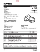 Preview for 3 page of Kohler KINGSTON K-4325 Manual