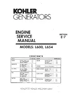 Kohler l654 Service Manual preview