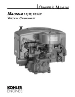 Preview for 1 page of Kohler Magnum 16 HP Owner'S Manual