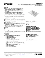 Kohler Mariposa K-1224-GHRW Manual preview