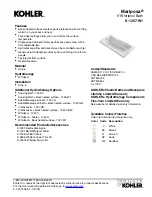 Kohler Mariposa K-1257-W1 Quick Start Manual preview