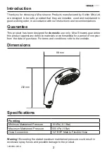 Предварительный просмотр 2 страницы Kohler Mira Logic L19B Installation & User Manual