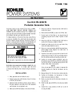 Kohler PA-228578 Instructions preview