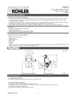 Предварительный просмотр 1 страницы Kohler PATIO URINAL Installation Instructions