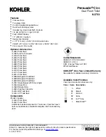 Kohler Persuade Circ K-3753 Detailed Planning Dimensions preview