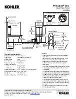 Preview for 2 page of Kohler Persuade Circ K-3753 Detailed Planning Dimensions