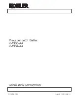 Kohler Precedence K-1353-AA Installation Instructions Manual preview