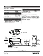 Предварительный просмотр 2 страницы Kohler Primary K-4321 Specifications