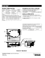 Preview for 2 page of Kohler Pristine K-9696 Specification Sheet