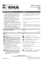 Preview for 1 page of Kohler PURIST K-3492K Installation Instructions Manual