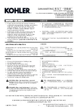 Kohler SAN MARTINE S-TRAP K-5503T-TFC Installation Instructions Manual preview