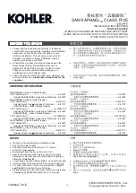 Preview for 1 page of Kohler SAN RAPHAEL K-3722T-C Installation Instructions Manual