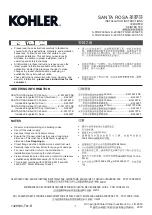 Kohler SANTA ROSA K-20169T-FNS Installation Instructions Manual preview