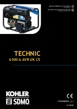 Kohler SDMO Technic 6500 A AVR UK C5 Instruction And Maintenance Manual предпросмотр