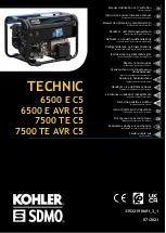 Kohler SDMO TECHNIC 6500 E C5 Instruction And Maintenance Manual preview