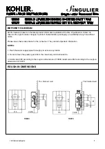 Kohler SINGULIER 10880 Installation Instructions preview