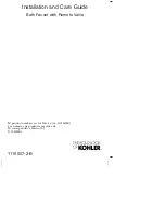 Kohler Stance 14775-4-CP Installation And Care Manual preview