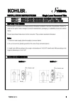 Предварительный просмотр 1 страницы Kohler Symbol 18471-4FP Installation Instructions