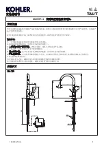 Kohler TAUT 26259T-4 Instruction Manual preview