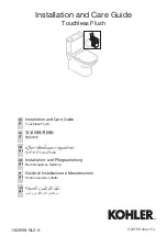 Kohler Touchless Flush Installation And Care Manual preview