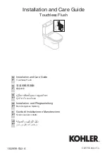 Preview for 1 page of Kohler Touchless Flush Installation And Care Manual