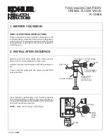 Kohler TOUCHLESS K-13686 Installation Instructions preview