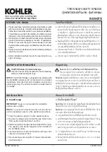 Preview for 1 page of Kohler TRESHAM K-2607X Installation And Care Manual