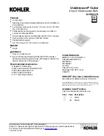 Preview for 1 page of Kohler Underscore Cube K-1969-VB Detailed Planning Dimensions