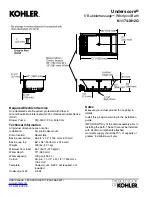 Предварительный просмотр 2 страницы Kohler Underscore K-1174-XH2G Quick Start Manual