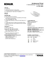 Kohler Underscore K-5718-XH2G Manual preview