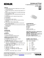 Preview for 1 page of Kohler Underscore Oval K-5714-XH2G Manual