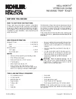 Kohler WELLWORTH K-3432 Installation Instructions Manual предпросмотр