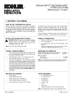 Preview for 1 page of Kohler WELLWORTH WATERGUARD K-3520 Installation Instructions Manual