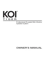 Preview for 1 page of KOI TIGER Professional Powered Mini-Monitor Speaker System Owner'S Manual