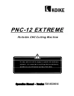 Preview for 1 page of Koike PNC-12 EXTREME Operation Manual