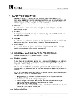 Preview for 7 page of Koike PNC-12 EXTREME Operation Manual