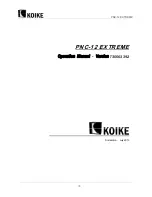 Preview for 40 page of Koike PNC-12 EXTREME Operation Manual