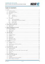 Предварительный просмотр 3 страницы KOJA 0603 Instruction For Operation And Maintenance