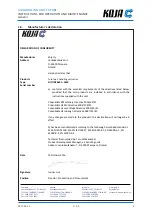 Предварительный просмотр 9 страницы KOJA 0603 Instruction For Operation And Maintenance