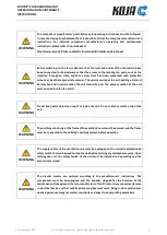 Предварительный просмотр 6 страницы KOJA Future S Operation And Maintenance Instructions