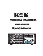 KOK MX-30 DSP Operation Manual preview