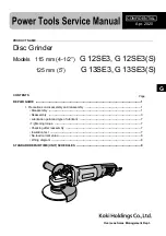 Предварительный просмотр 1 страницы Koki Holdings G 12SE3 Service Manual