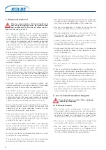 Preview for 4 page of Kolbe Foodtec MW114-120 Operating Manual