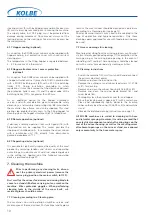 Preview for 10 page of Kolbe Foodtec MW114-120 Operating Manual