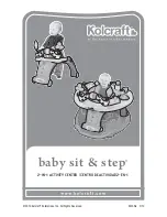 Kolcraft baby sit & step Instruction Sheet preview