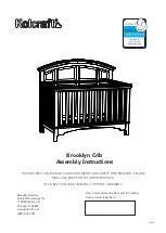 Preview for 1 page of Kolcraft Brooklyn Crib Assembly Instructions Manual