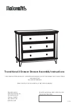 Preview for 1 page of Kolcraft Transitional 3 Drawer Dresser Assembly Instructions Manual