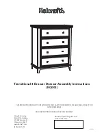 Kolcraft Transitional 4 Drawer Dresser Assembly Instructions Manual preview