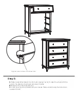 Предварительный просмотр 14 страницы Kolcraft Transitional 4 Drawer Dresser Assembly Instructions Manual